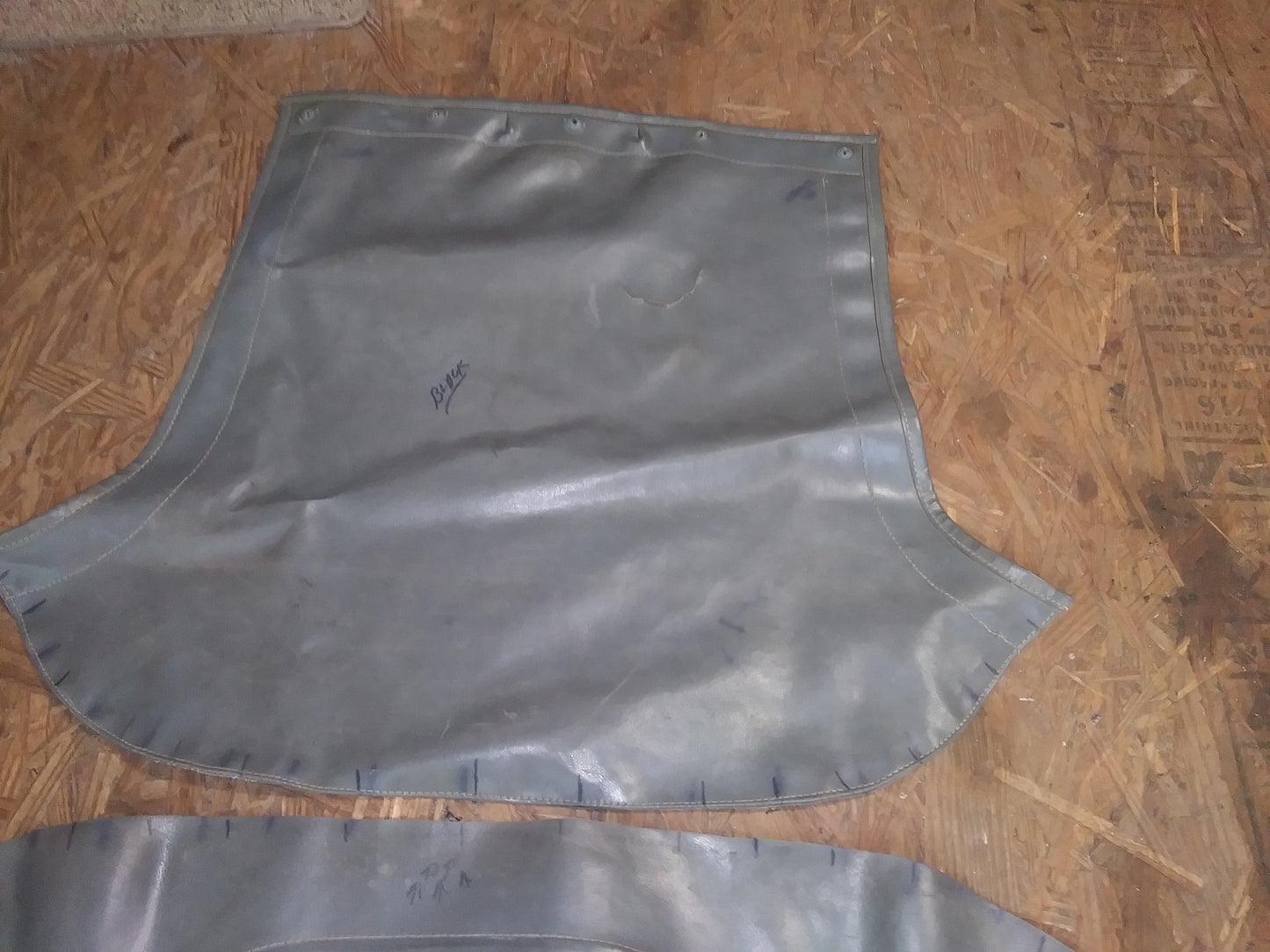 convertible top cut a part to make pattern
