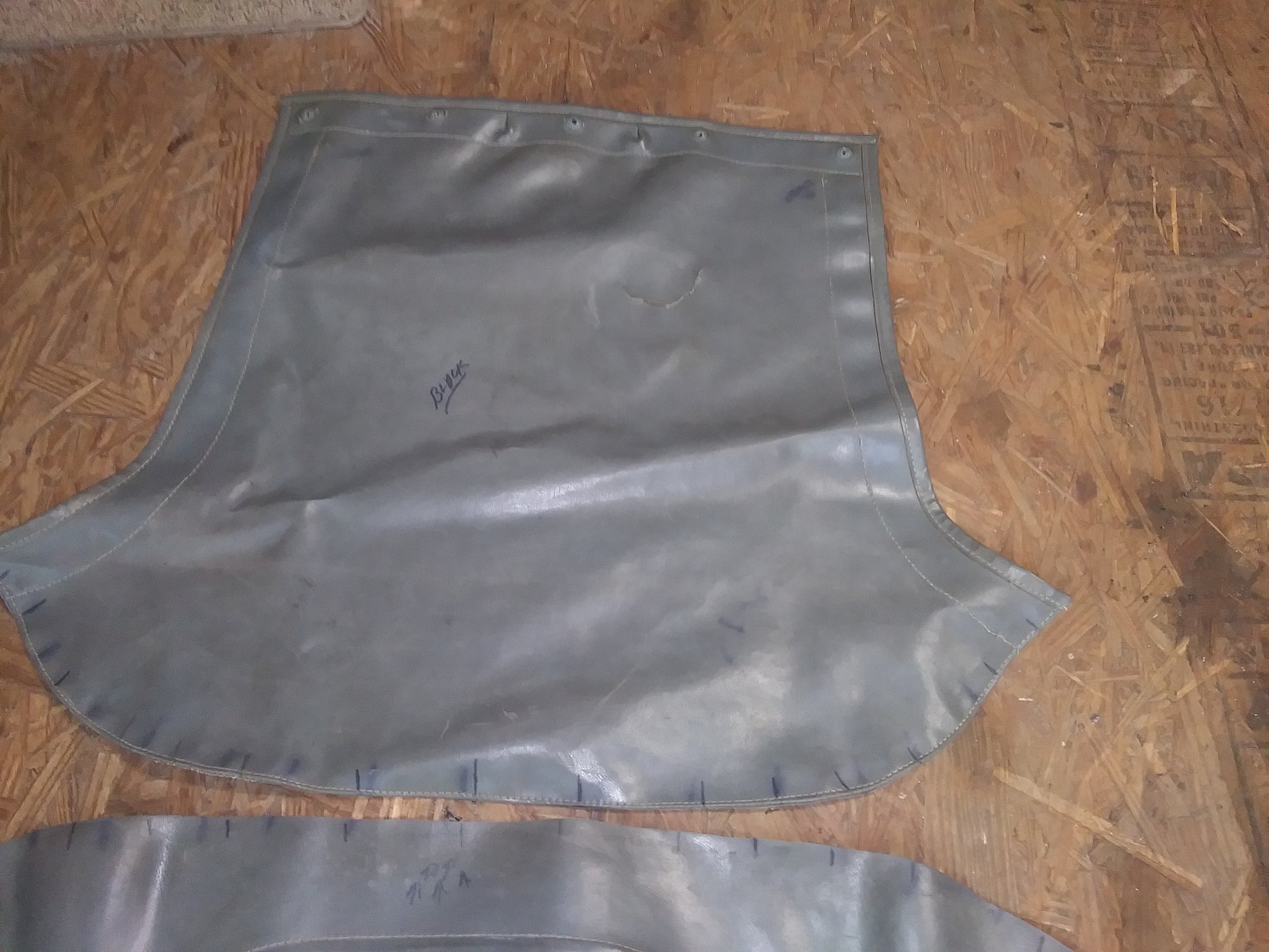 convertible top cut a part to make pattern