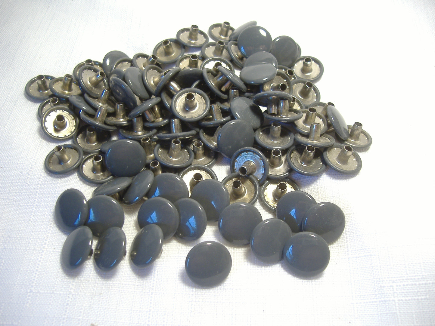 gray stainless steel snap fastener buttons california sidecar OEM NOS repair tonneau cover convertible top