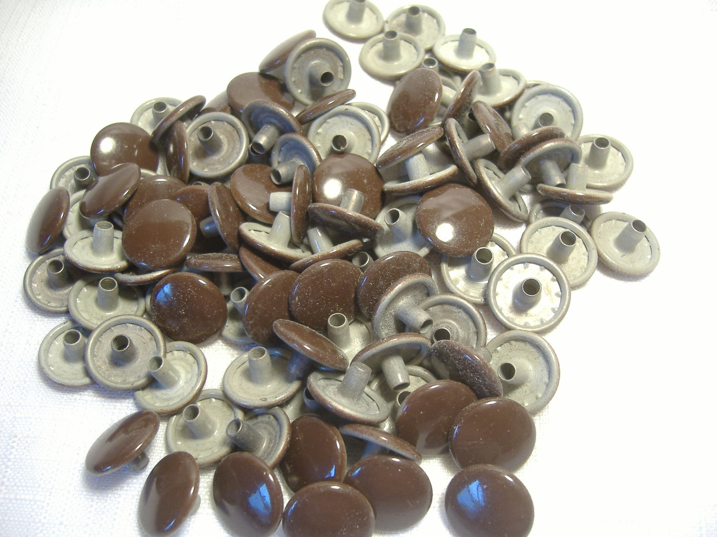 Brown Snap Fastener Buttons Tonneau Cover Qty 100 Pieces OEM NOS California Sidecar