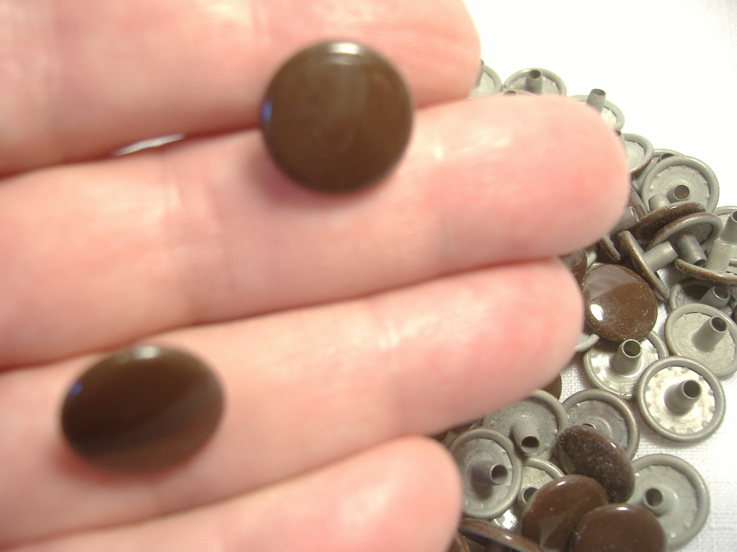 Brown Snap Fastener Buttons Tonneau Cover Qty 100 Pieces OEM NOS California Sidecar