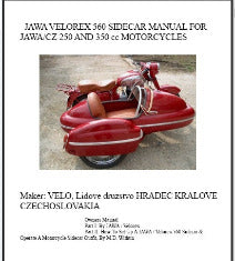 Jawa 560 sidecar set up manual