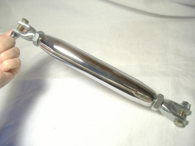 chrome 9 inch short straight strut with clevis ends california sidecar