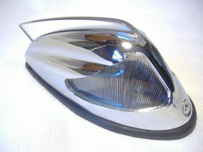 Motorcycle sidecar fender marker light chrome clear