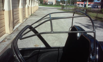 California Friendship III end caps black plastic convertible top bow frame