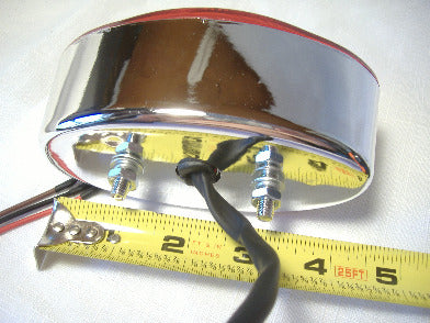Back chrome plastic Motorcycle sidecar taillight flush mount