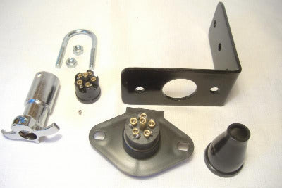 motorcycle sidecar 6 pin wire quick connector & bracket pieces