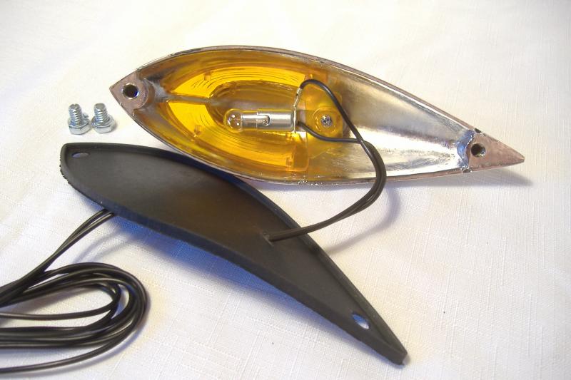 Amber Sidecar Fender Marker Light 7" Long