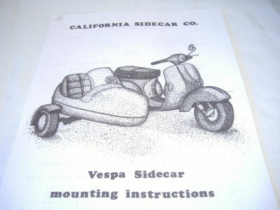 California Partner Sidecar Vespa manual