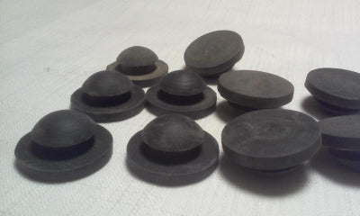 rubber bumpers lid hatch California Sidecar models one inch in diameter Groove is 1/2"