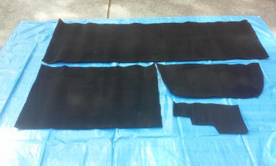 Trunk black carpet kit for the Friendship III California Sidecar