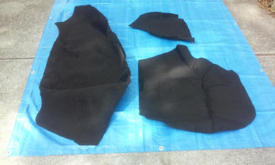 Black carpet kit for trunk of Friendship II SE California Sidecar
