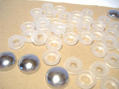 Chrome cap and snap kit cover screws California Sidecar windshields size #6 and # 8 screws