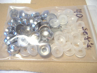 Chrome cap and snap kit cover screws California Sidecar windshields size #6 and # 8 screws packet