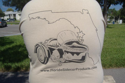T-shirt motorcycle sidecar tan