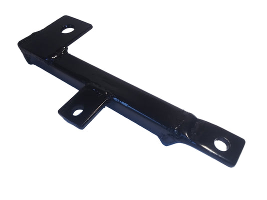 Black metal bracket on a white background