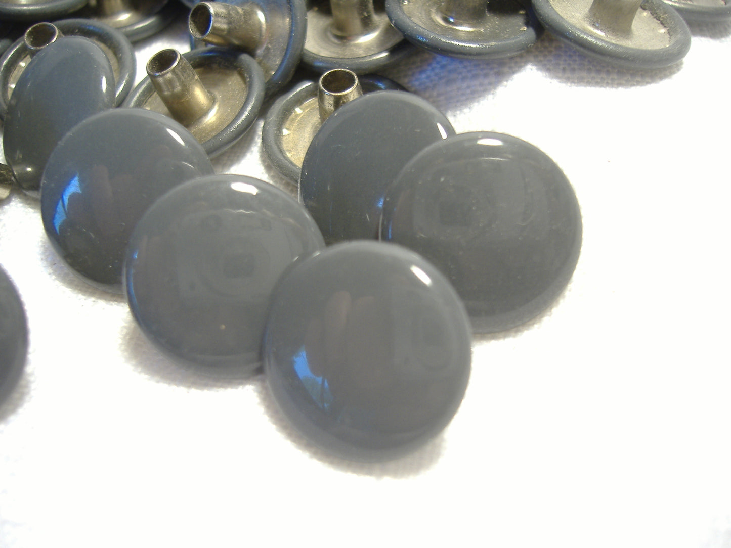 Gray Stainless Steel Snap Fastener Buttons Tonneau Cover Qty 100 Pieces OEM NOS California Sidecar