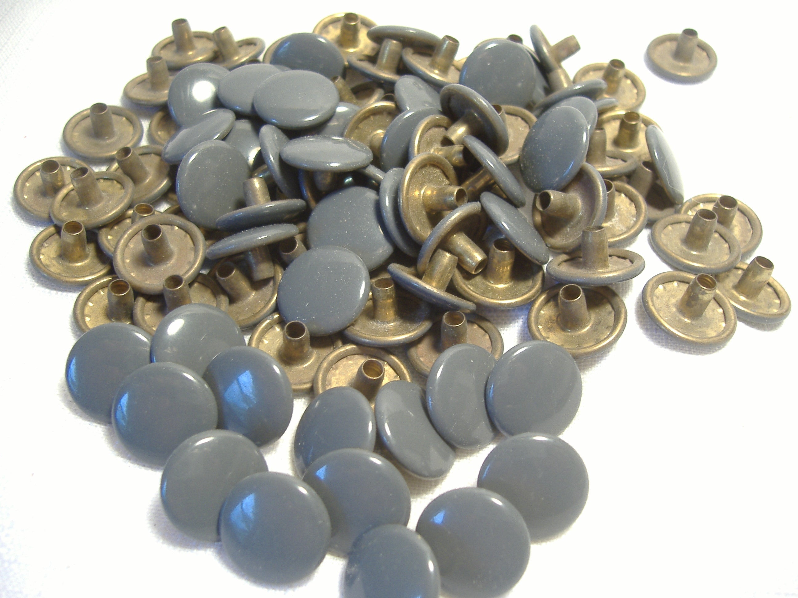 Gray Brass Snap Fastener Buttons Tonneau Cover Qty 100 Pieces OEM NOS ...