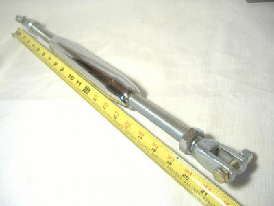 chrome 9 inch short straight strut with clevis ends california sidecar