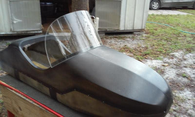 bullet nose sidecar fiberglass body Watsonian Style windshield
