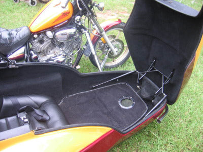 motorcycle sidecar 4 inch floor air vent kit black installed