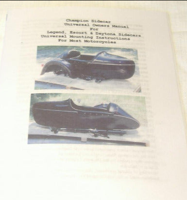 Champion Sidecar set up manual