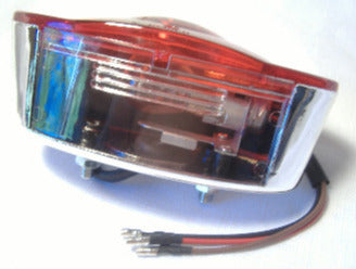 Motorcycle sidecar taillight flush mount clear lens bottom
