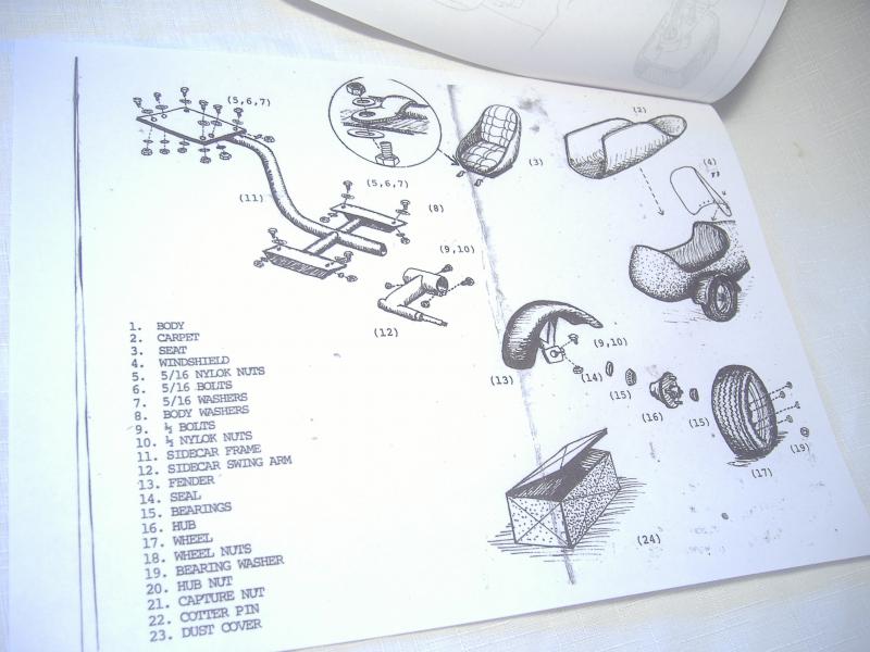 California Sidecar, Partner mounting on Vespa P200 Scooter instructions