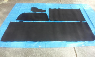 Trunk black carpet kit for the Friendship III California Sidecar