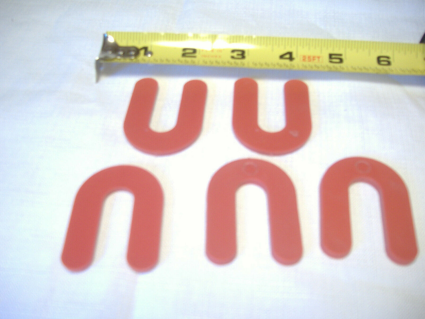 Plastic Shim Spacer 2" Long by 1-7/16" Wide Red Set of 5 Parts California Sidecar